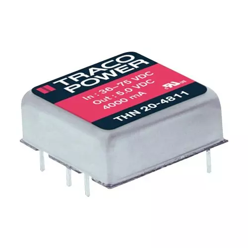 TRACO POWER Isolated Through Hole DC / DC Converters DC-DC CONVERTER, 5V, 4A, THN 20-2411