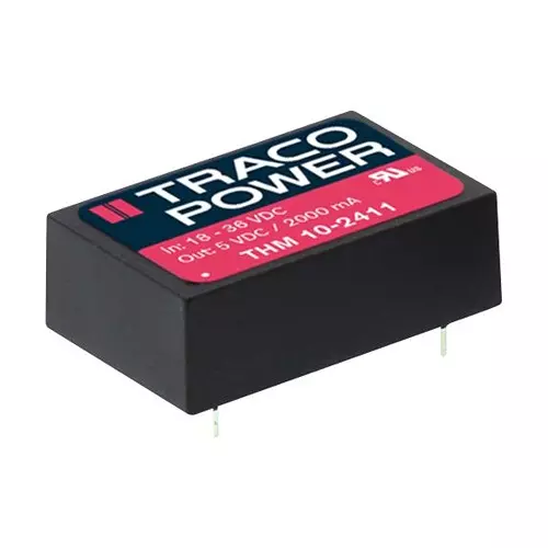 TRACO POWER Isolated Through Hole DC / DC Converters DC-DC CONVERTER, MEDICAL, 5V, 2A, THM 10-0511