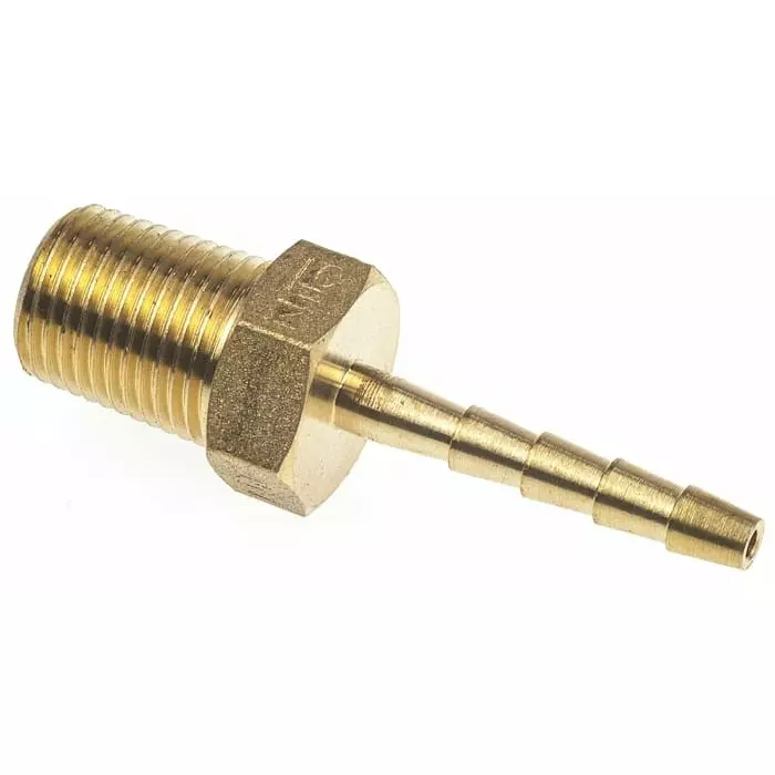Nito Hose Connector Brass Male 3.18 mm (1/8 Inch), 2660AA4 (Pack of 2)