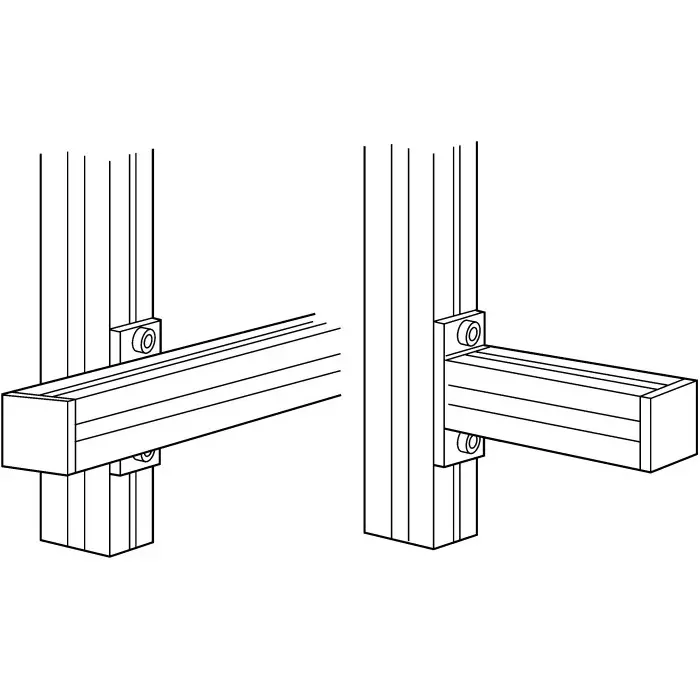 FlexLink Mounting Plate Connecting Component Strut Profile 44 mm 88 mm Groove Size 11 mm, XCFB 44X88 A