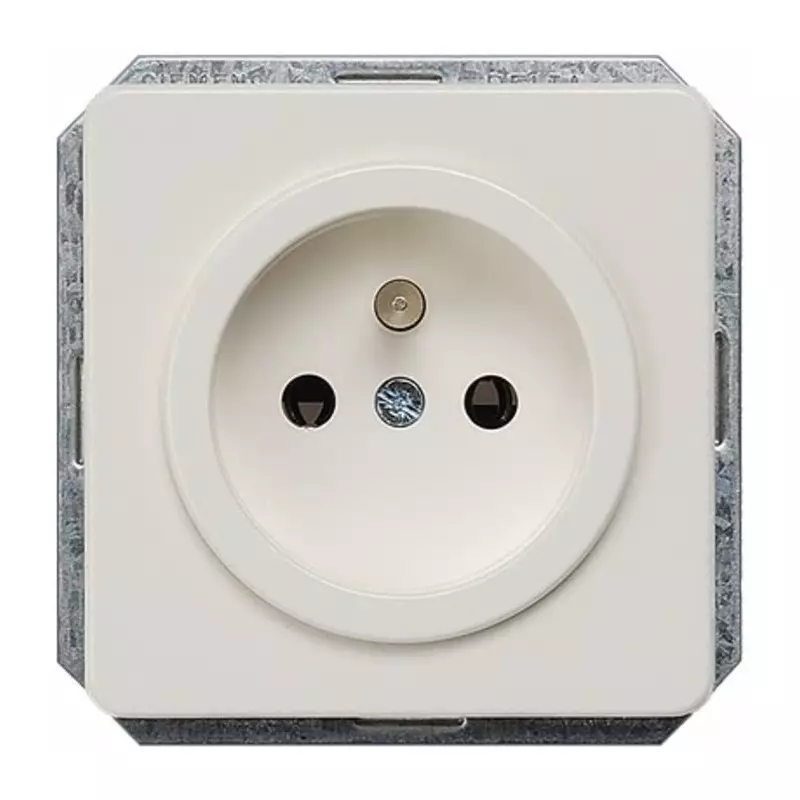 Siemens 5UB14 White 2 Gang Electrical Socket, 2 Poles, 16A, Schuko, 5UB1408