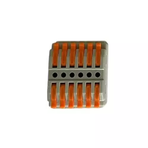 ENERTECH Parallel Connector 6 Way Non-DIN Rail for Industrial Use, PCT 2-6