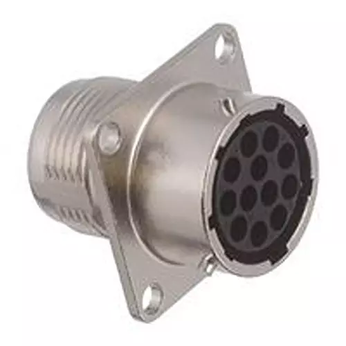 ITT CANNON Circular Connector, RCPT, 12POS, FLANGE, TNM0U14-0012S1L
