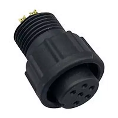 NORCOMP Circular Connector, RCPT, 6POS, SOLDER, 868-006-203R001.
