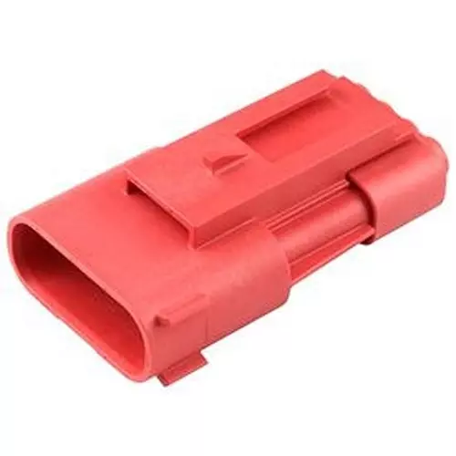 MOLEX Conn Housing, Plug, 4Pos, 3.6 mm, Red, 207778-1104