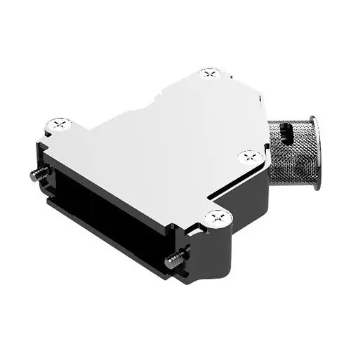 POSITRONIC D SUB BACKSHELL, 45DEG, SIZE DE, ALUM, D9000AKNT20/AA