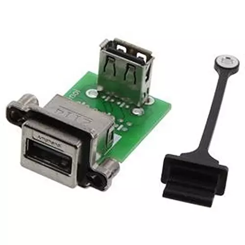 AMPHENOL COMMUNICATIONS SOLUTIONS Usb Conn, 2.0 Type A, Rcpt, 4Pos, Panel, Musbrae1135