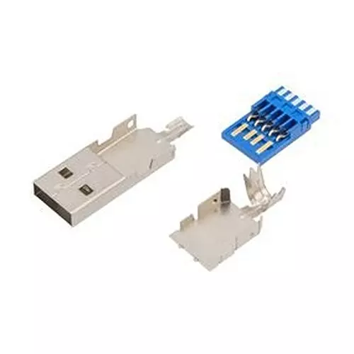 L-COM Usb Conn, 3.0 Type A, Plug, 9Pos, Usbcn3-A
