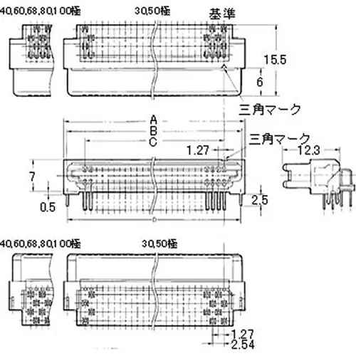 Omron Half Pitch Connector Socket Type 60 Pole, XH3B-6042-A