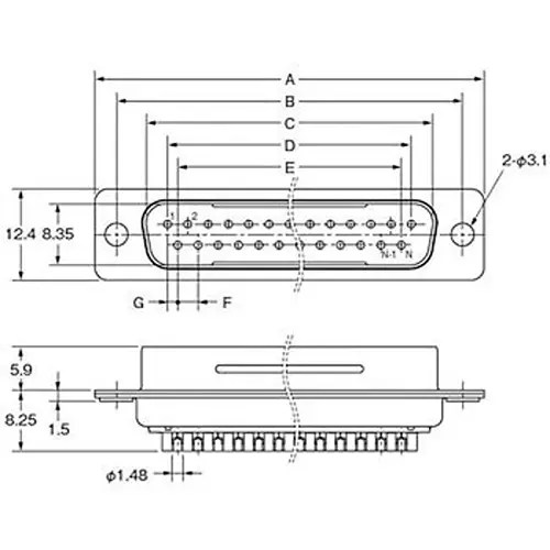 omron-d-sub-connector-10-mohm-or-more-at-500-v-dc-xm3a-3721