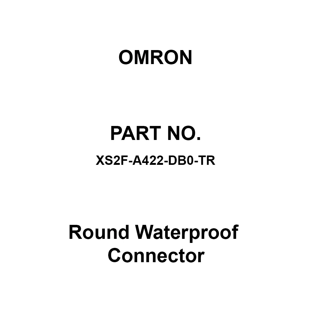 Omron Round Waterproof Connector AC250 V Rated Voltage, XS2F-A422-DB0-TR