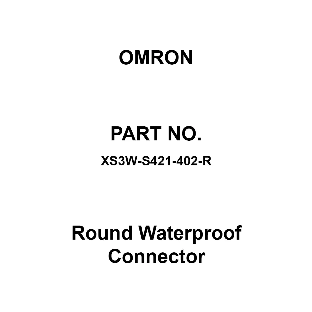 Omron Round Waterproof Connector DC 125 V Rated Voltage, XS3W-S421-402-R