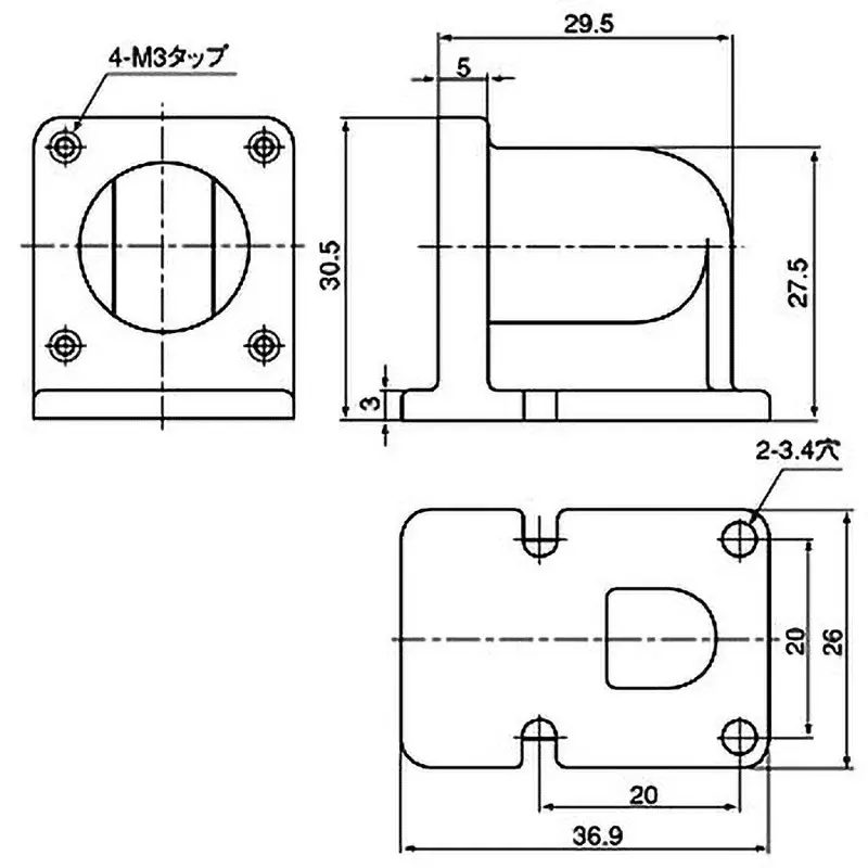 nanaboshi-medium-metal-connector-l-type-base-njc-16l