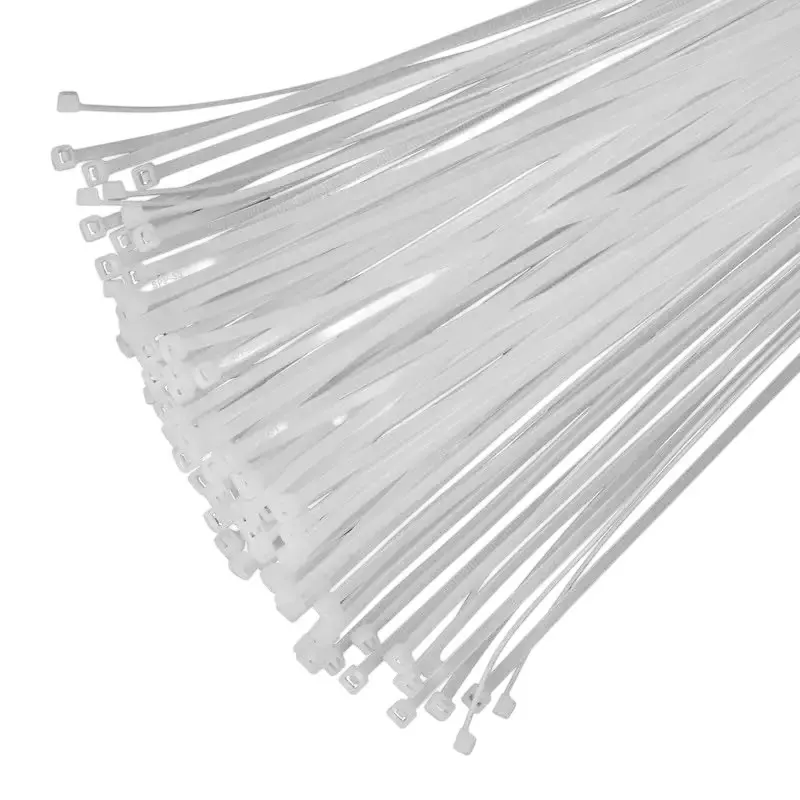 NBR Self-Locking Cable Ties Nylon White 100x2.5 mm, CTN008 (Pack of 100 Pcs)