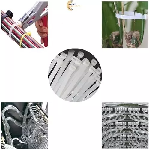 nbr-self-locking-cable-tie-nylon-white-200mm--multipurpose-heavy-duty-strong-zip-wire-fastener-organizer-tie-100pcs