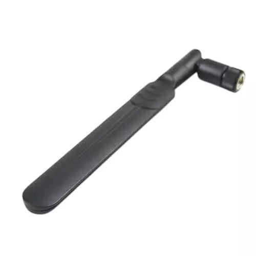 NBR Rubber Duck Whip Antenna 5 dBi Gain 2.4 GHz Frequency with RP-TNC Male Connector, Black