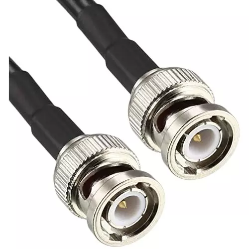 NBR RG-58 BNC Male to BNC Male Coaxial Cable 40 cm Length for CCTV Camera/Switch, CA0127