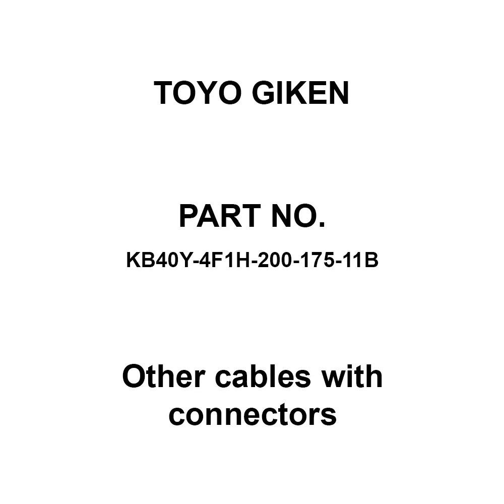 Toyo Giken Other Cables with Connectors 40 Core PLC Relay Branch 2 m Length, KB40Y-4F1H-200-175-11B