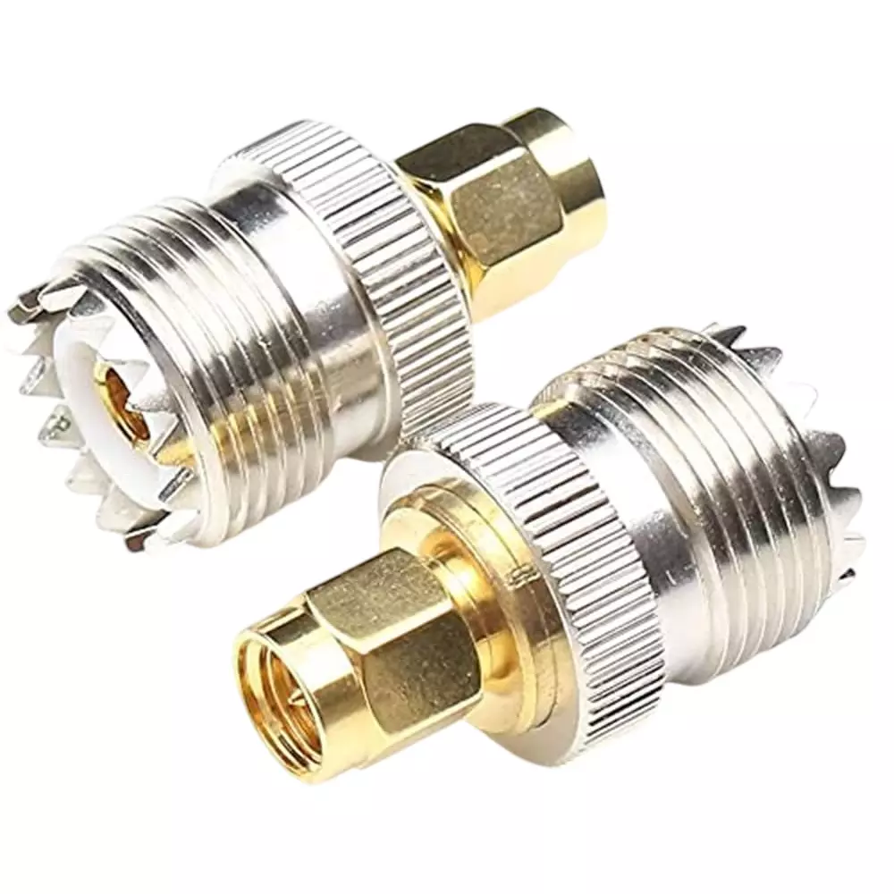 GENERIC SMA Male to UHF Female (SO-239) Straight RF Coaxial Adapter 50 Ω Impedance, TA076