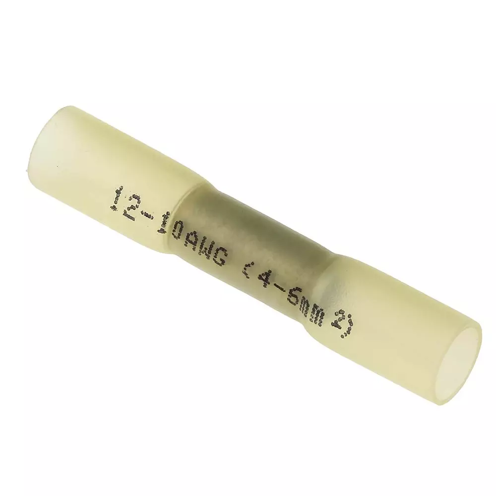 RS PRO Splice Connector 12 AWG to 10 AWG Crimp Termination Yellow Insulated Copper SUMISEAL-BAG 3 YEL, 4580724 (Pack of 10)