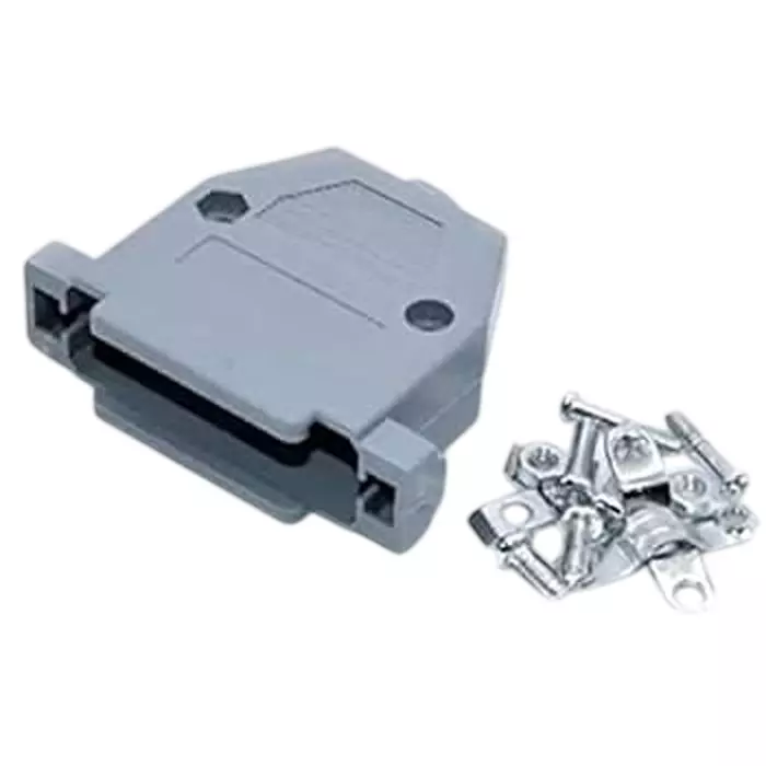 generic-serial-vga-connector-cover-case-db25-25-pin-d-type-plastic-grey-with-short-screws-mic005-pack-of-50-pcs