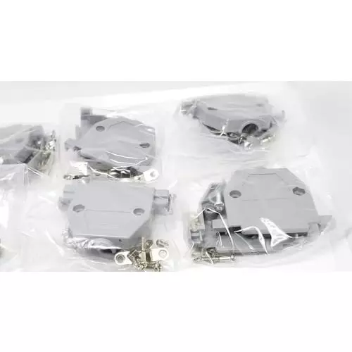 generic-serial-vga-connector-cover-case-db25-25-pin-d-type-plastic-grey-with-short-screws-mic005-pack-of-50-pcs