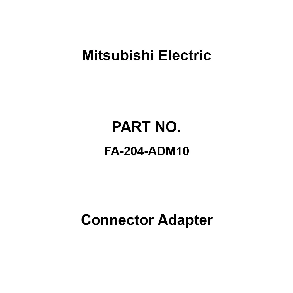 Mitsubishi Electric Connector Adapter 5 mΩ or less ohm Contact Resistance AC1500 V / min Withstand Voltage, FA-204-ADM10