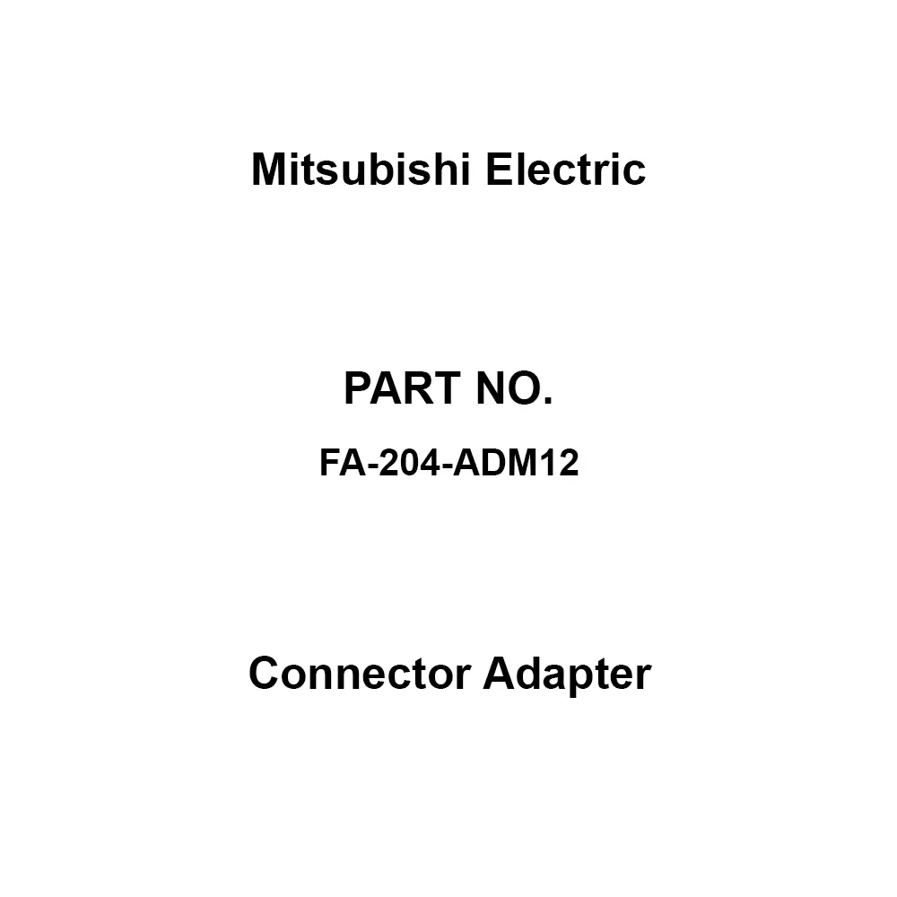 Mitsubishi Electric Connector Adapter 5 mΩ or less ohm Contact Resistance AC1500 V / min Withstand Voltage, FA-204-ADM12