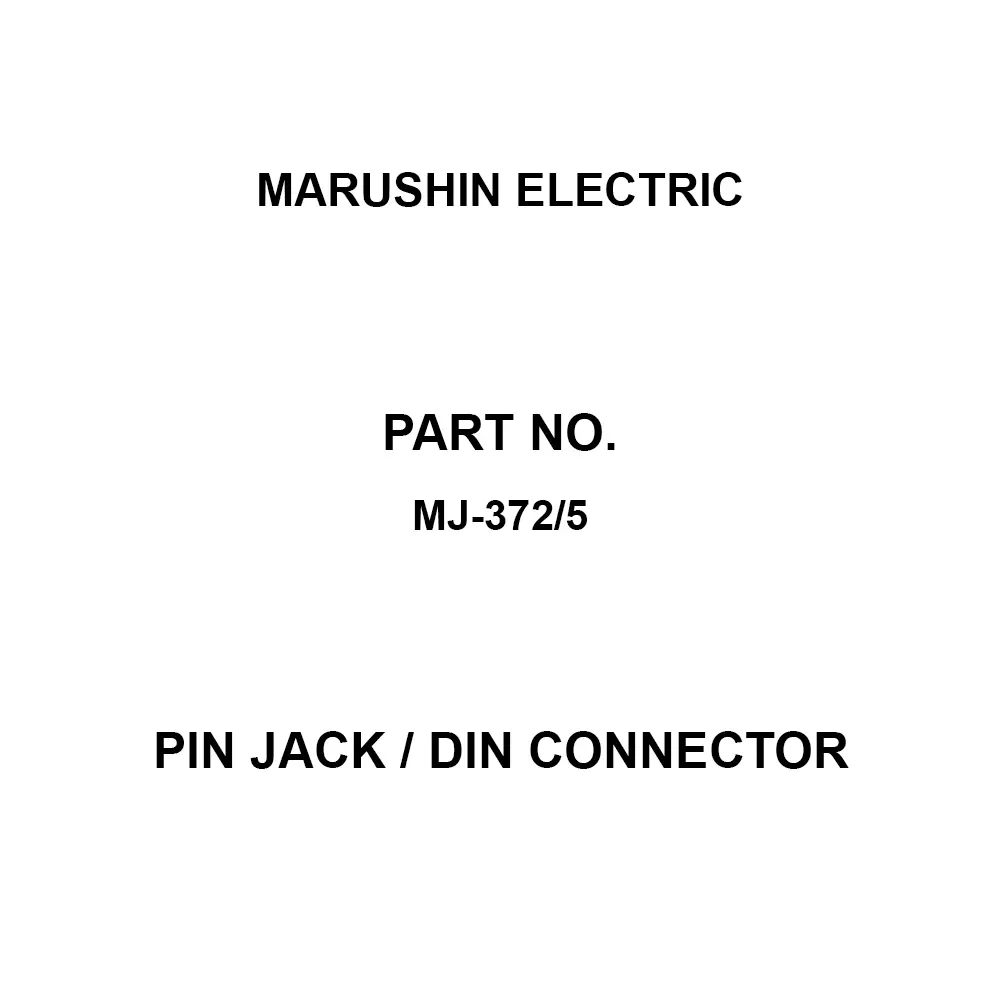 MARUSHIN ELECTRIC Pin Jack / Din Connector 5 Pole Straight Female, MJ-372/5 (Pack of 10)