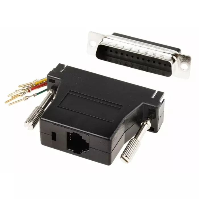 RS PRO D Sub Adapter Male 25 Way D-Sub to Female RJ11, 818671
