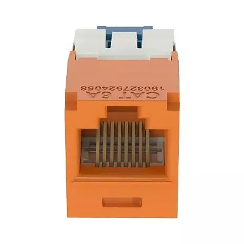 PANDUIT Modular & Ethernet Connectors RJ45 CONN, JACK, 8P8C, 1PORT, ORANGE, CJ6X88TGOR-24 (Pack of 24)