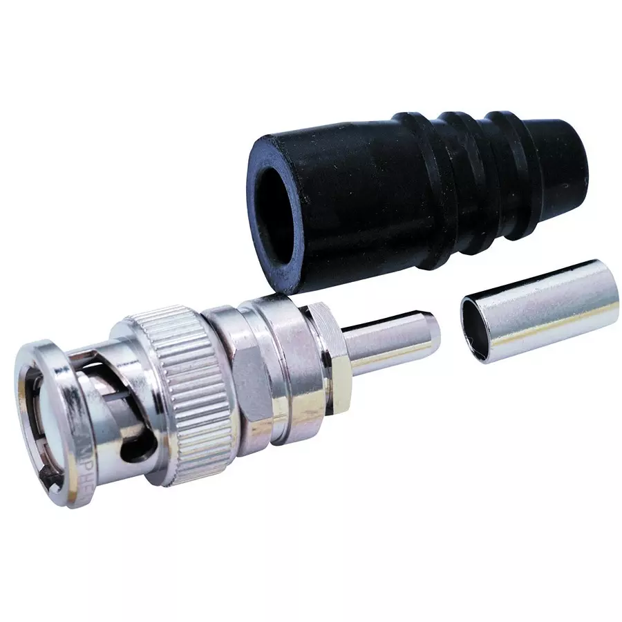 AMPHENOL RF RF Connectors RF/COAXIAL BNC PLUG STR 50 OHM CRIMP/SLDR, 031-351