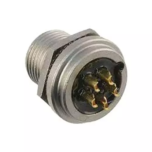 SWITCHCRAFT/CONXALL Circular Conn, Rcpt, 3Pos, Solder, Panel, SF7382-3PG-3ES