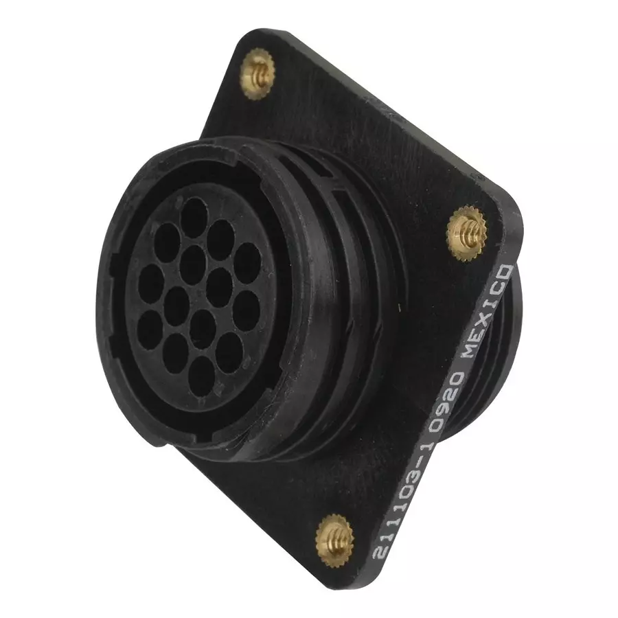 AMP - TE CONNECTIVITY CIRCULAR CONNECTOR RECEPTACLE SIZE 17, 14 POSITION, PANEL, 211103-1
