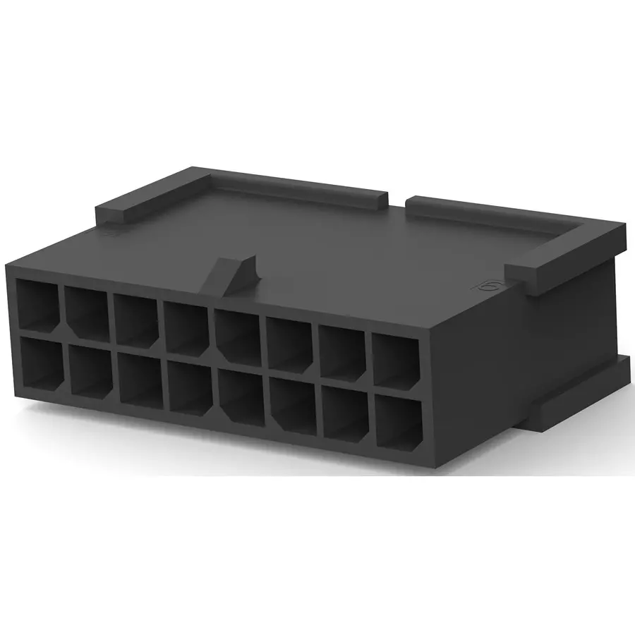 AMP - TE CONNECTIVITY PLUG HOUSING, 16POS, NYLON 66/6, BLACK, 1-794616-6
