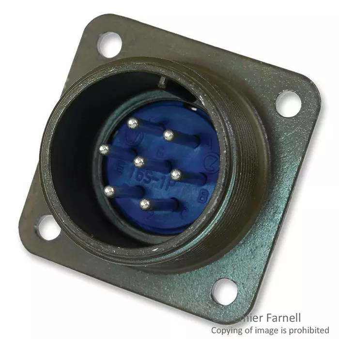 AMPHENOL INDUSTRIAL CIRCULAR CONNECTOR, RECEPTACLE, SIZE 12S, 2 POSITION, BOX, 97-3102A-12S-3P