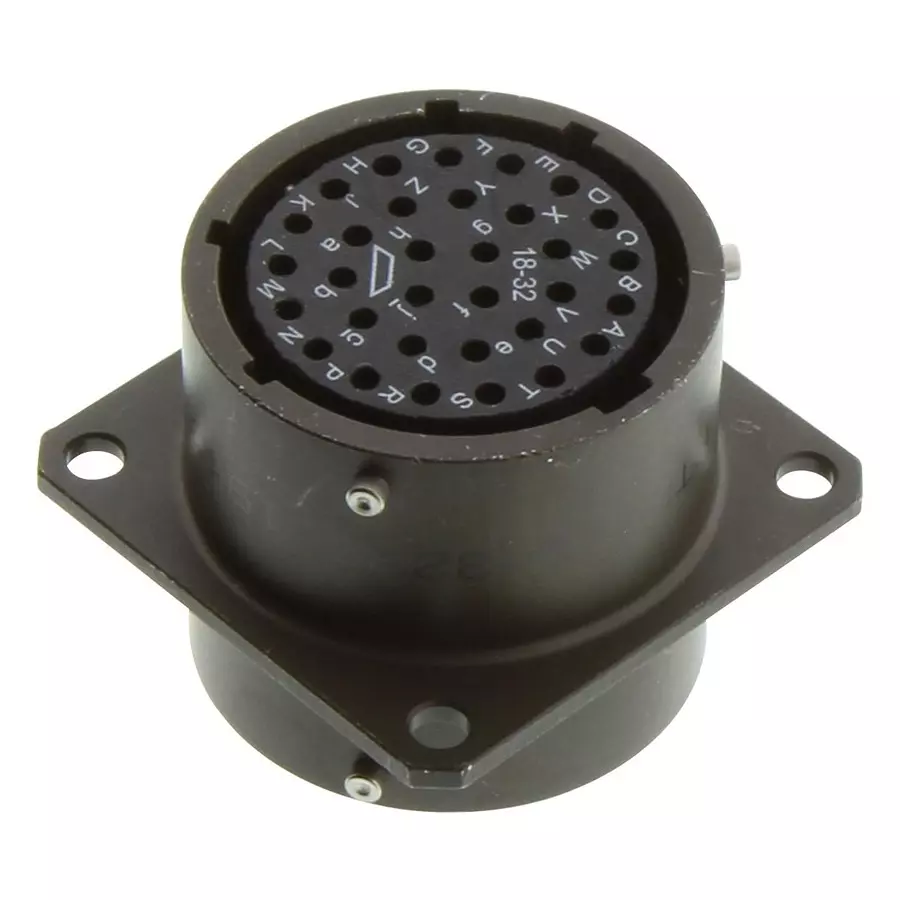 AMPHENOL INDUSTRIAL CIRCULAR CONN, RCPT, 18-32, BULKHEAD, PTB-18-32PS