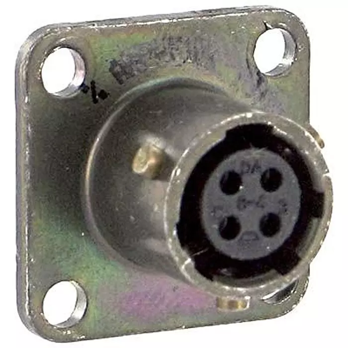 AMPHENOL INDUSTRIAL CIRCULAR CONNECTOR, RECEPTACLE, SIZE 8, 4 POSITION, BOX, PT02A-8-4S