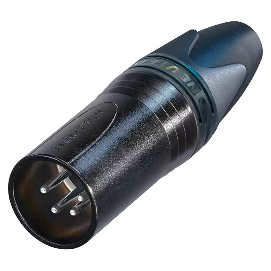 NEUTRIK PLUG, XLR, BLACK, 4POLE, NC4MXX-BAG