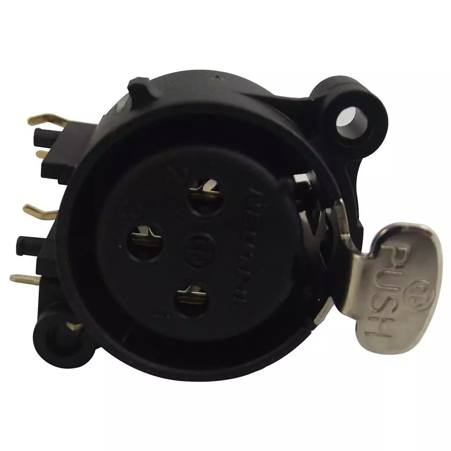 NEUTRIK SOCKET, XLR, PCB, HORIZONTAL, 3POLE, NC3FAAH2