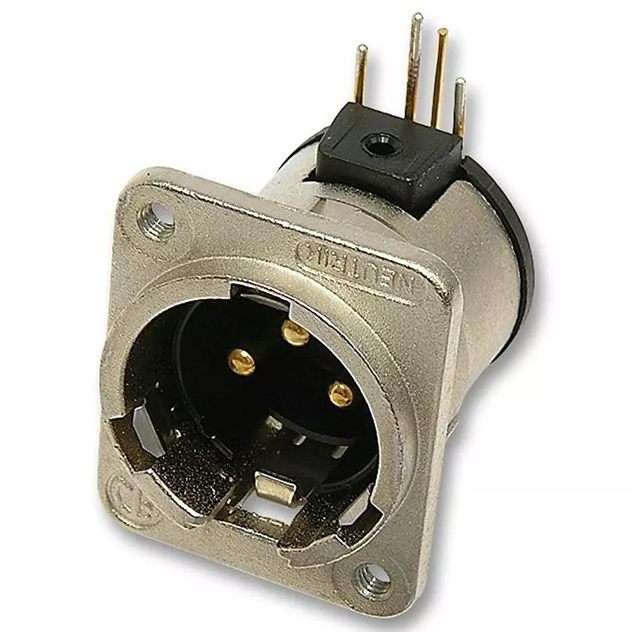 NEUTRIK PLUG, XLR, M3, PCB, R/A, 3POLE, NC3MDM3-H