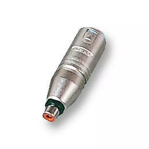 NEUTRIK ADAPTOR, XLR PLUG TO RCA/PHONO RCPT, NA2MPMF