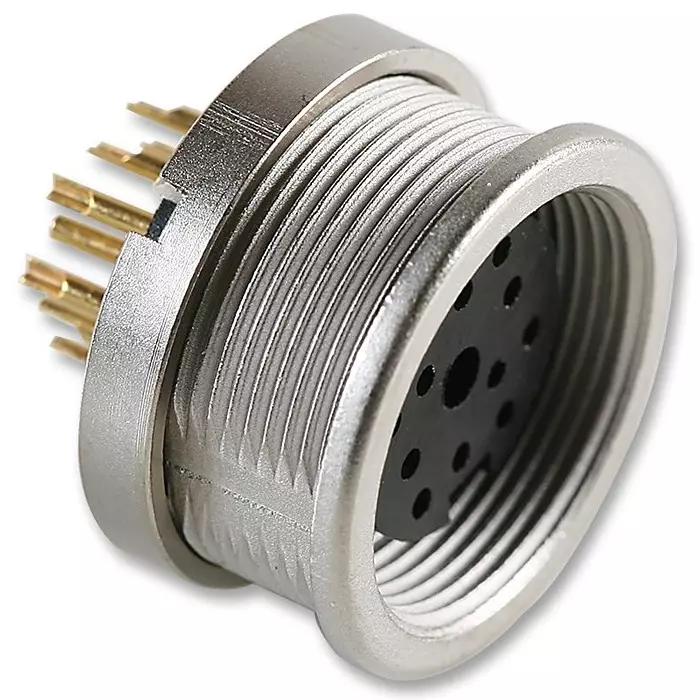 LUMBERG SOCKET, PANEL MOUNT, 12WAY, 0304 12