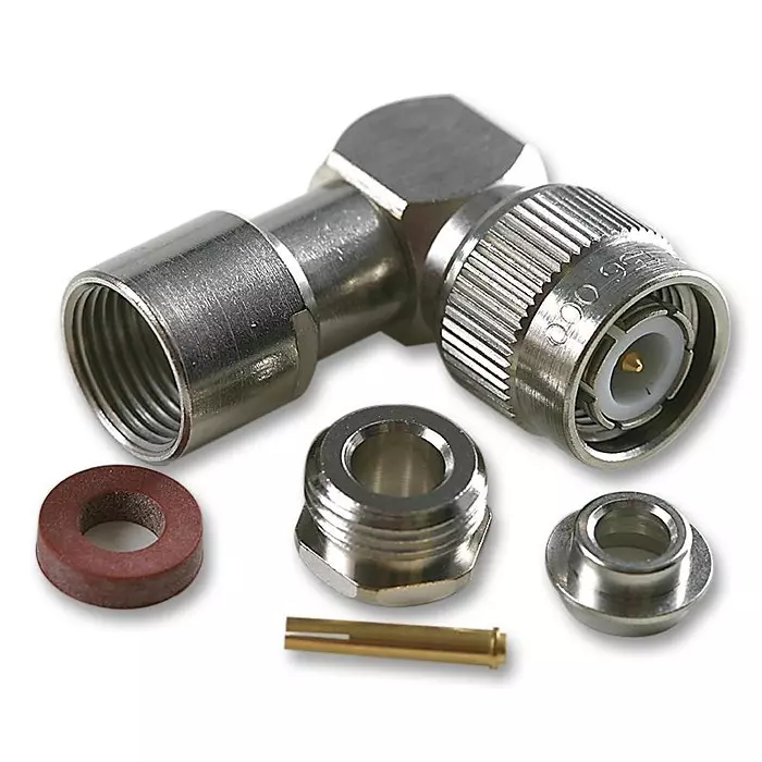 RADIALL RF COAXIAL, TNC, RIGHT ANGLE PLUG, 50OHM, R143156000
