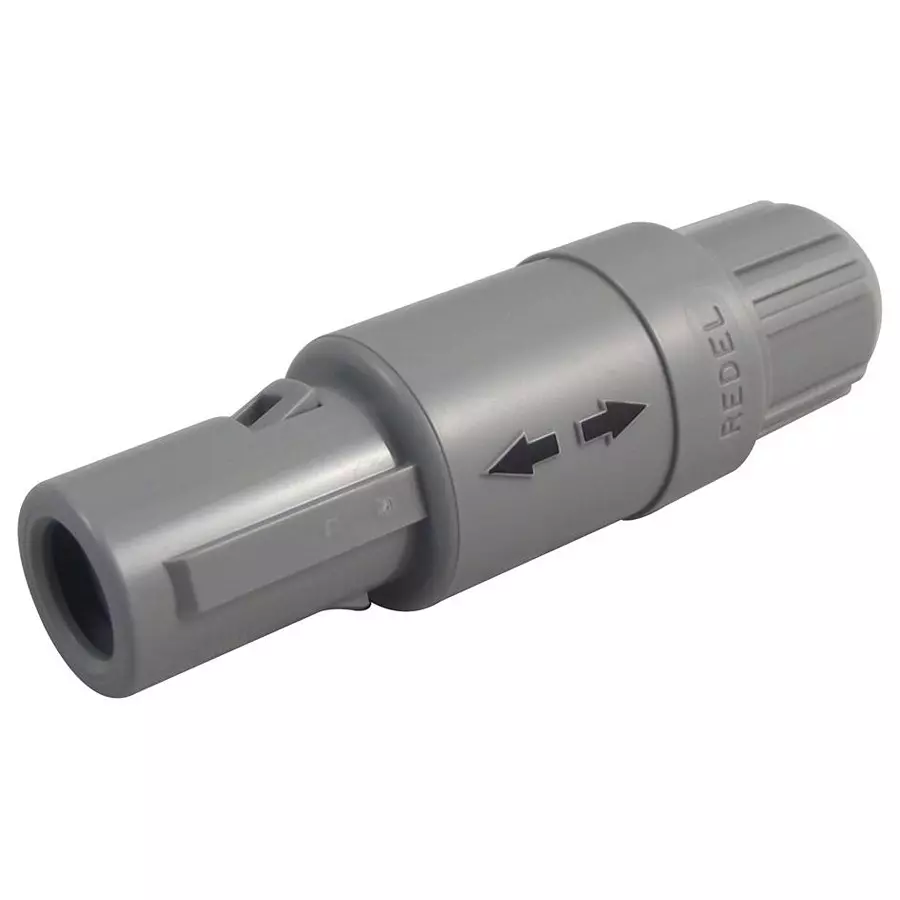REDEL Plug, 3Mm, Grey, 2Way, PAG.M0.2GL.AC39G