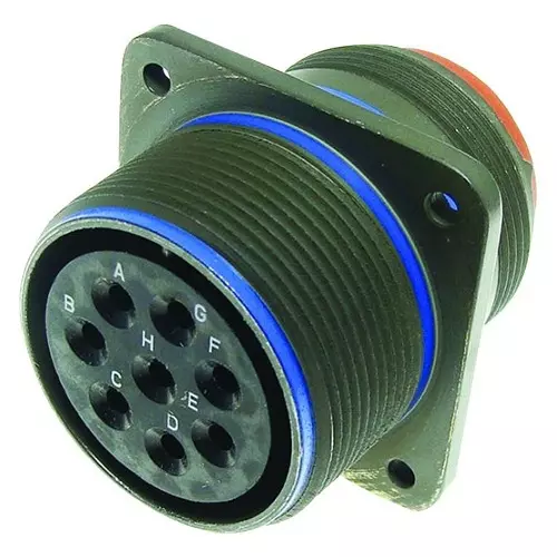 AERO ELECTRIC/CONESYS Circular Conn, Rcpt, 24-22, Wall Mount, MS3450W24-22S