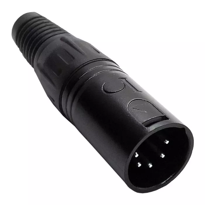 IO AUDIO TECHNOLOGIES Xlr Connector, Plug, 5Pos, Cable, IO-XLR5-M-BK