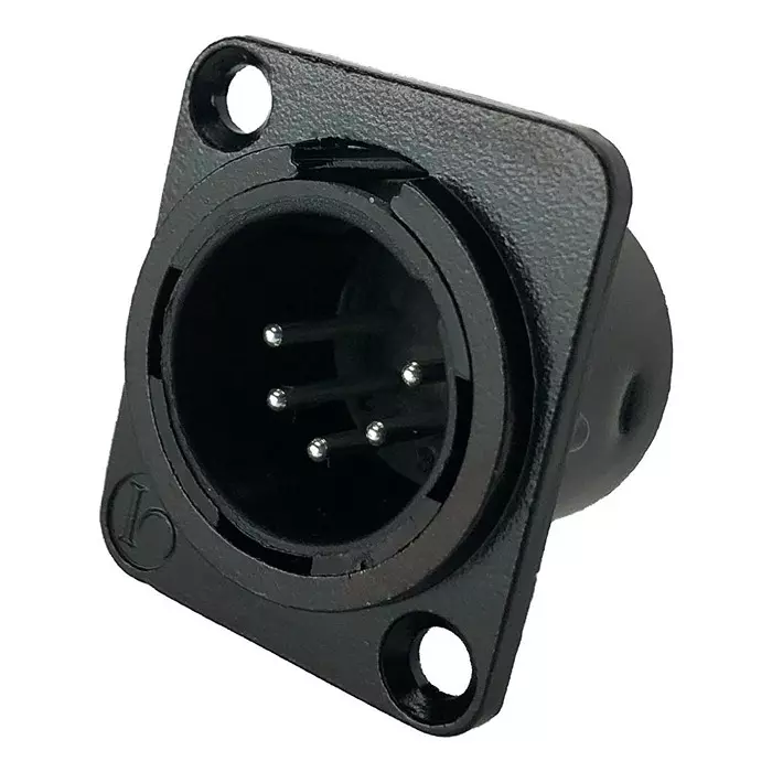 IO AUDIO TECHNOLOGIES Xlr Connector, Plug, 5Pos, Panel, IO-XLR5-M-BK-JL