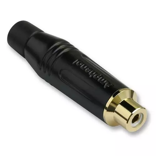 AMPHENOL AUDIO SOCKET, PHONO, BLACK, ACJR-BLK