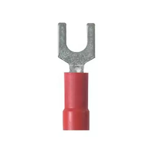 PANDUIT Spade Crimp Terminals TERMINAL, FORK TONGUE, #8, 18AWG, PV18-8F-CY (Pack of 5)